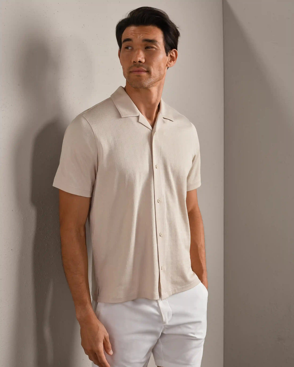 Palms Camp Collar Shirt -- Bone