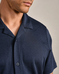 Palms Camp Collar Shirt -- True Navy