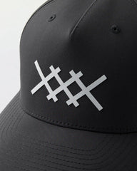 Peak Hat - Captain's Stitch -- Pure Black