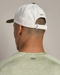 Peak Hat - Rhone Word Mark -- Green / Ivory