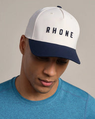 Peak Hat - Rhone Word Mark -- True Navy / Ivory
