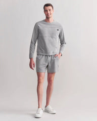 Prime Pique Pullover -- Heather Gray