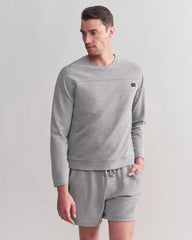 Prime Pique Pullover -- Heather Gray