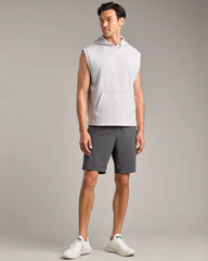 Range Sleeveless Hoodie -- Sleet Gray