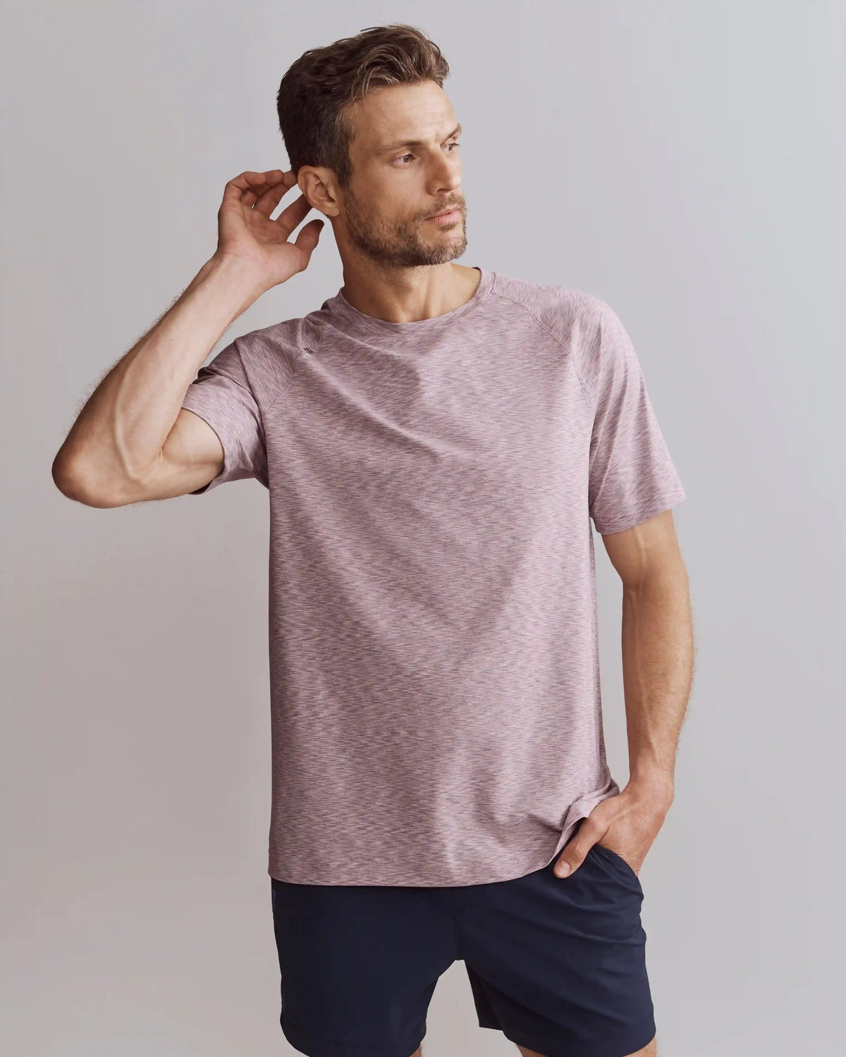 Reign Tee -- Discreet Mauve Space Dye