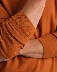 Resolve Pique Sweater -- Dark Caramel