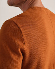 Resolve Pique Sweater -- Dark Caramel