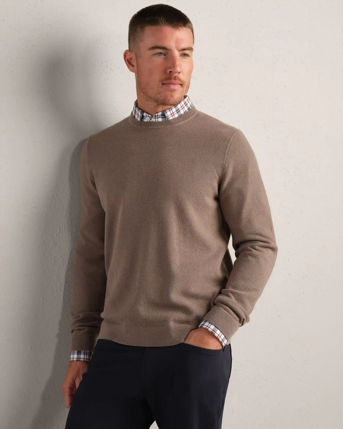 Resolve Pique Sweater -- Foggy Taupe