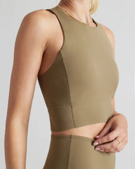 Revive™ Longline Bra -- Brown Leaf