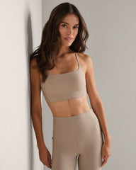 Revive™ Cami Sport Bra -- Beige Stone