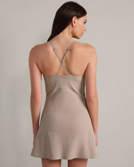 Revive™ Rib Dress -- Beige Stone
