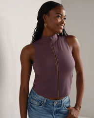 Revive™ Rib Zip Tank -- Deep Mauve