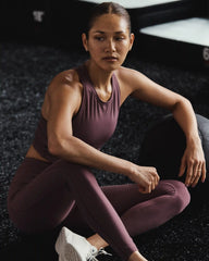 Serene Fitted Rib Tank -- Deep Mauve