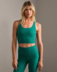 Revive™ Scoop Longline Bra -- Emerald Green