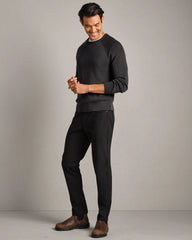 Rib Crewneck Sweater -- Black