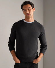 Rib Crewneck Sweater -- Black