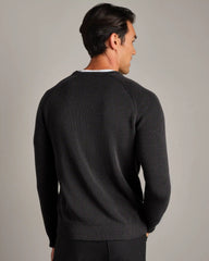 Rib Crewneck Sweater -- Black