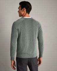 Rib Crewneck Sweater -- Pine Gray