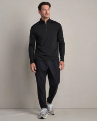 Rise 1/4 Zip -- Pure Black