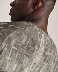 Rush Seamless Tee -- Fatigue Green Washed Print