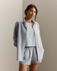 Saltair Button Up -- Washed Navy Stripe