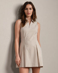 Saltair Dress -- Taupe Stripe