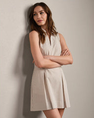 Saltair Dress -- Taupe Stripe