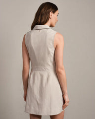 Saltair Dress -- Taupe Stripe