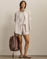 Saltair Short - Lined -- Taupe Stripe