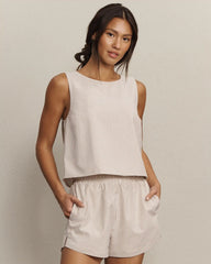 Saltair Tank -- Taupe Stripe