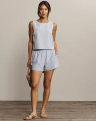 Saltair Tank -- Washed Navy Stripe