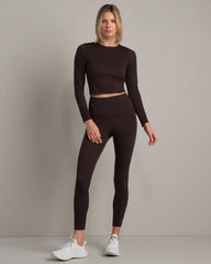 Serene Fitted Long Sleeve -- Dark Espresso
