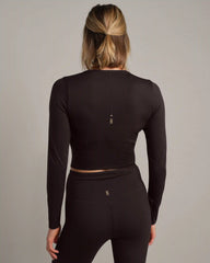 Serene Fitted Long Sleeve -- Dark Espresso
