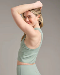 Serene Fitted Tank -- Pacific Green