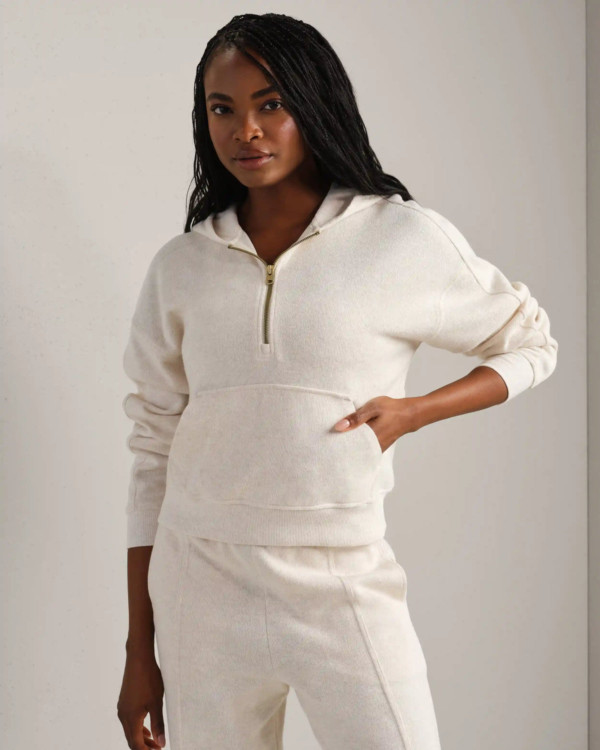 Signature Rib 1/2 Zip -- Oatmeal Heather