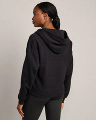Signature Rib 1/2 Zip -- Pure Black