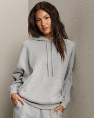 Signature Rib Hoodie -- Heather Gray