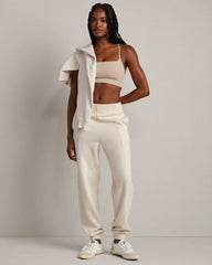 Signature Rib Jogger -- Oatmeal Heather