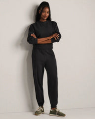 Signature Rib Jogger -- Pure Black