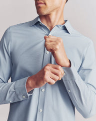 State of Mind Shirt - Slim Fit -- Light Blue/Navy Mini Grid