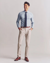 State of Mind Shirt - Slim Fit -- Light Blue/Navy Mini Grid