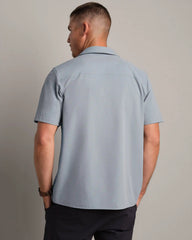 State of Mind Camp Collar Shirt -- Blue Stone Oxford