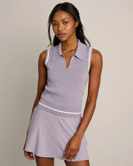 Views Sleeveless Polo -- Purple Smoke