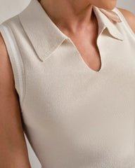 Views Sleeveless Polo -- Sand