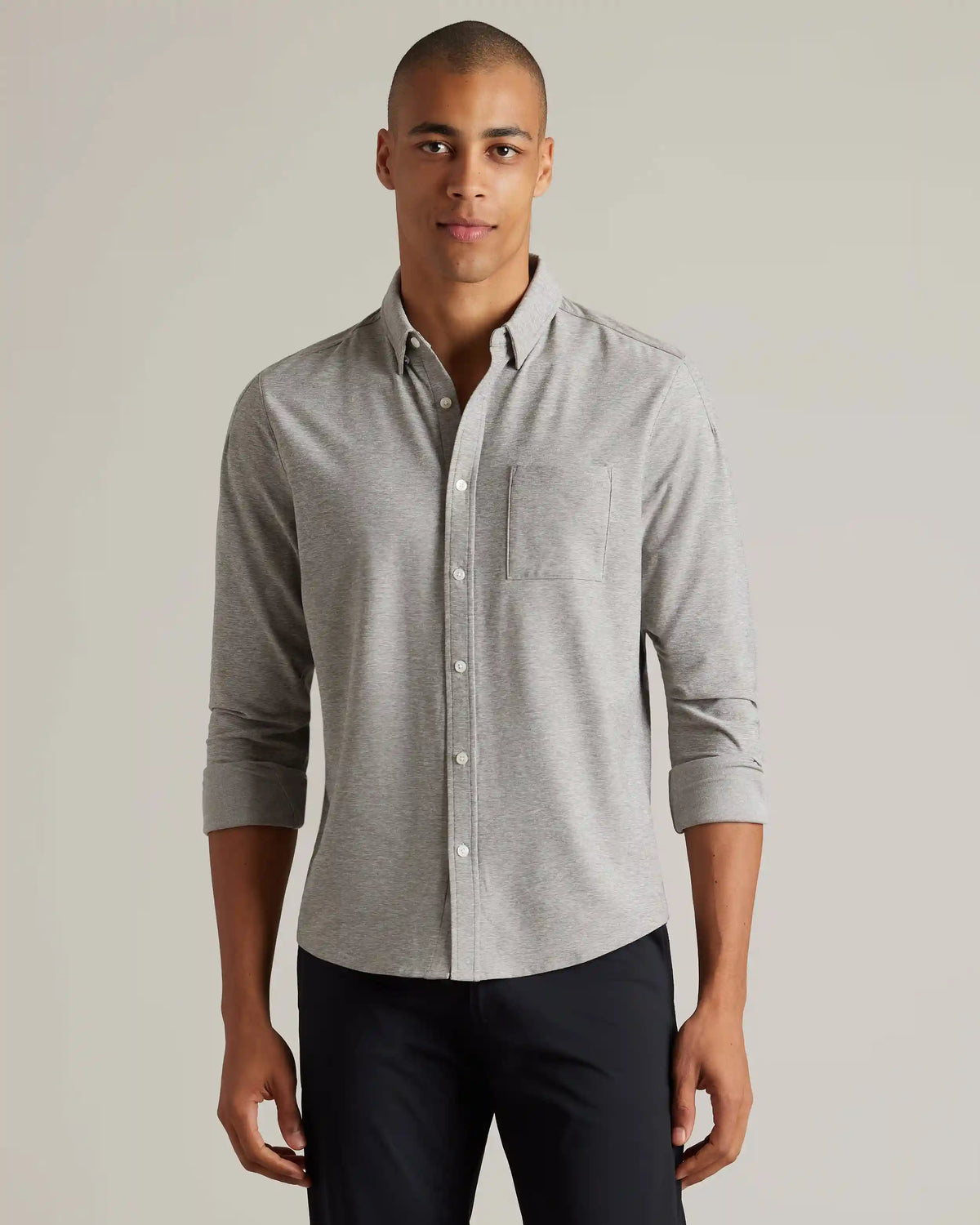 WFH Shirt -- Brushed Nickel Gray/Sleet Gray Heather