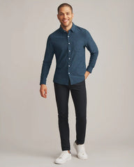 WFH Shirt -- Dark Teal/Black Heather