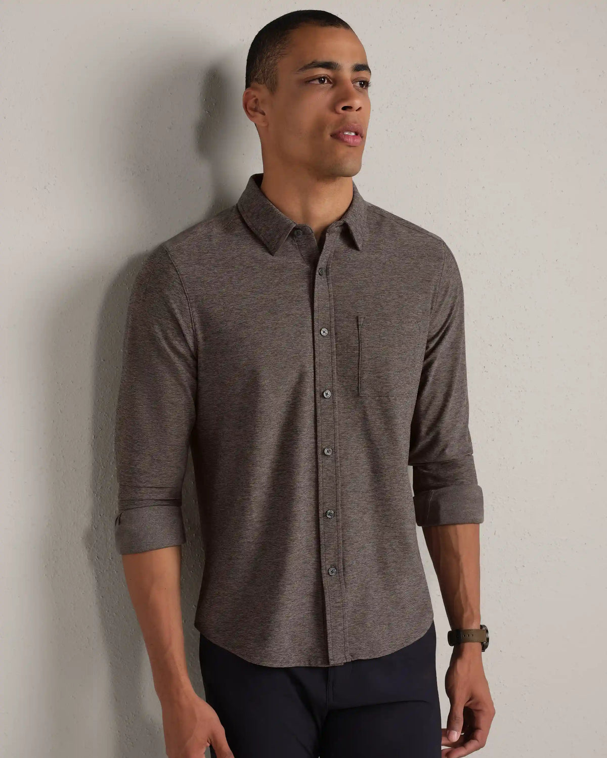 [OFFLINE] WFH Shirt -- Foggy Taupe Heather