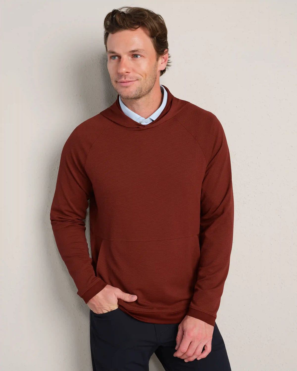 [OFFLINE] Waffle Tech Hoodie -- Cinnamon Red