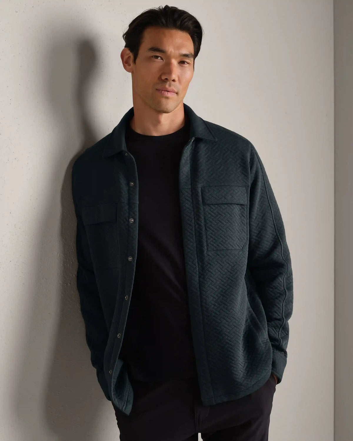 Weekender Shacket -- Pine Gray
